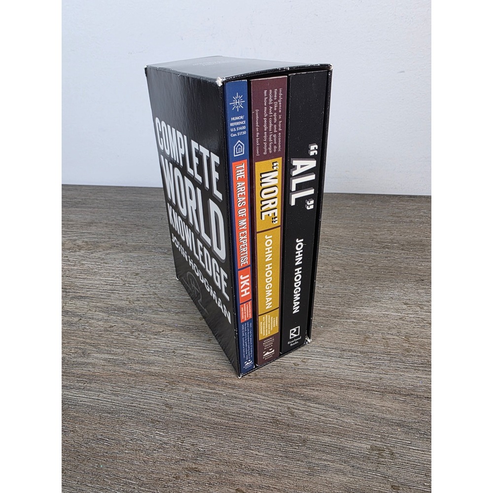 John Hodgman Complete World Knowledge Boxed Set 3 Books Trilogy Slipcase